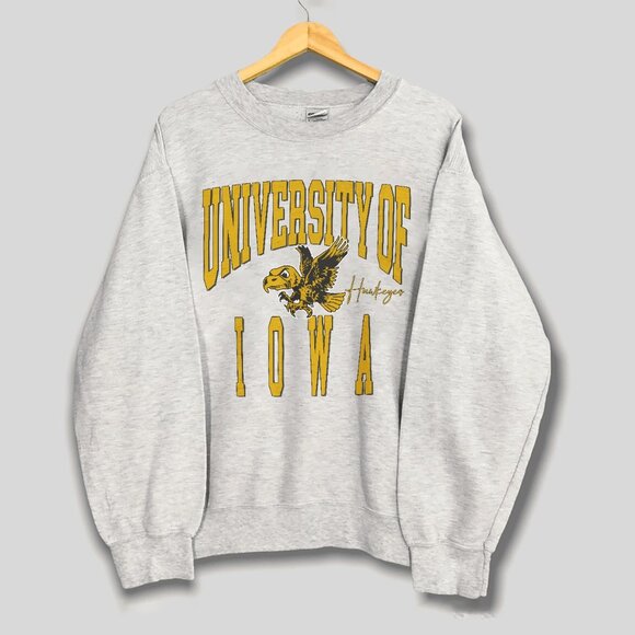 University of Iowa Hawkeyes Football Sweatshirt, Retro Iowa Hawkeyes NCAA Shirt - Picture 1 of 2